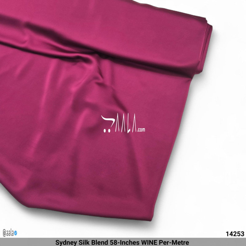 Sydney Silk Blend 58-Inches WINE Per-Metre 