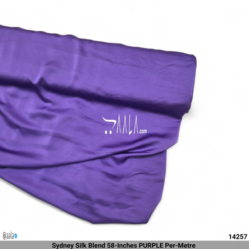 Sydney Silk Blend 58-Inches PURPLE Per-Metre 