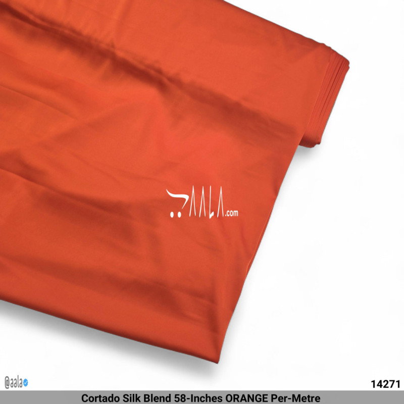 Cortado Silk Blend 58-Inches ORANGE Per-Metre 