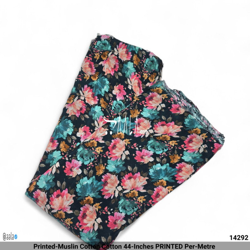 Printed-Muslin Cotton Cotton 44-Inches PRINTED Per-Metre