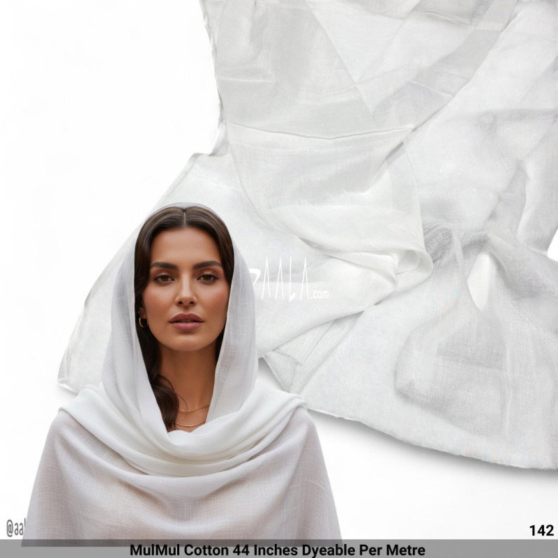 MulMul Cotton 44 Inches Dyeable Per Metre 