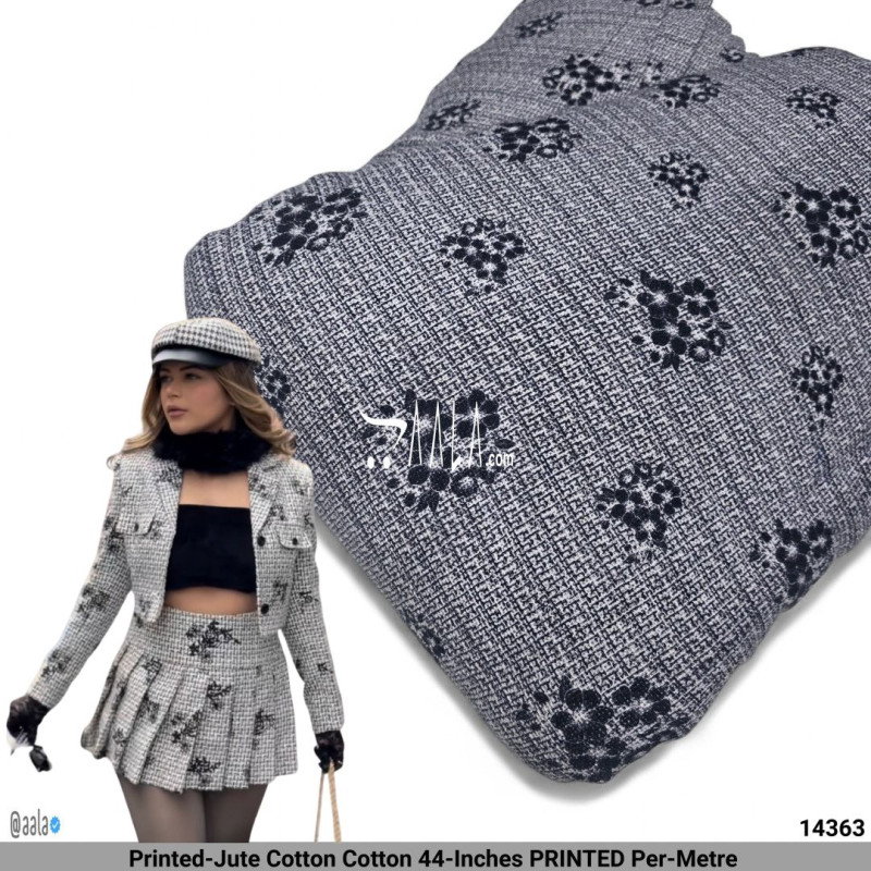 Printed-Jute Cotton Cotton 44-Inches PRINTED Per-Metre