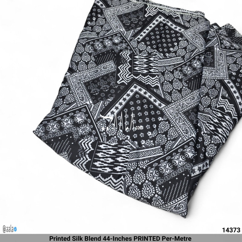 Printed Silk Blend 44-Inches PRINTED Per-Metre