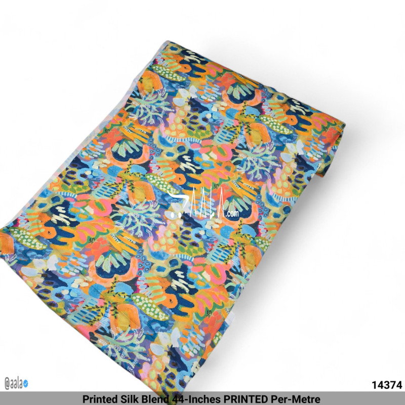 Printed Silk Blend 44-Inches PRINTED Per-Metre 