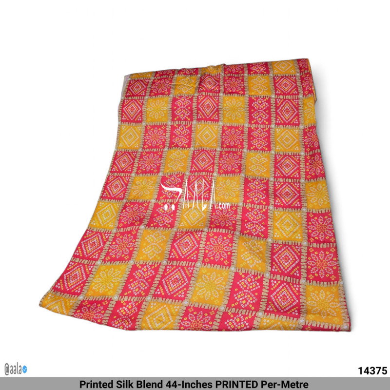 Printed Silk Blend 44-Inches PRINTED Per-Metre