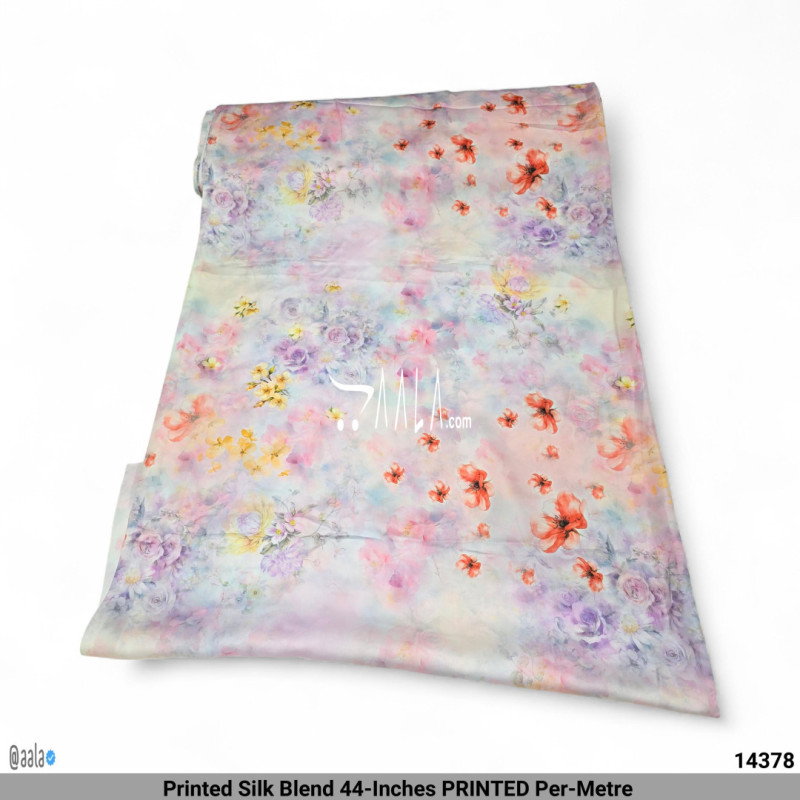 Printed Silk Blend 44-Inches PRINTED Per-Metre 