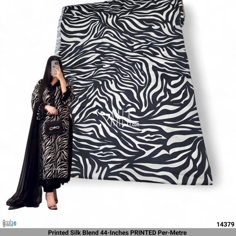 Printed Silk Blend 44-Inches PRINTED Per-Metre