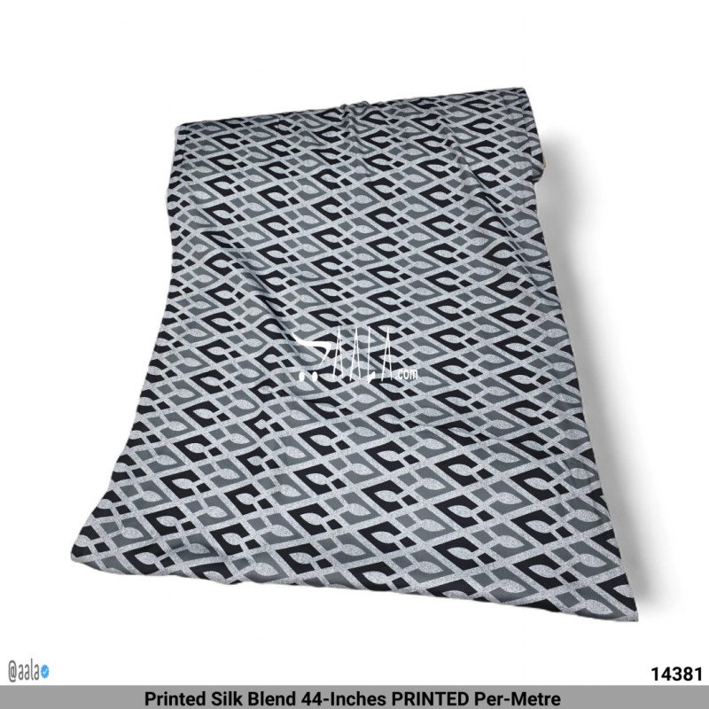 Printed Silk Blend 44-Inches PRINTED Per-Metre