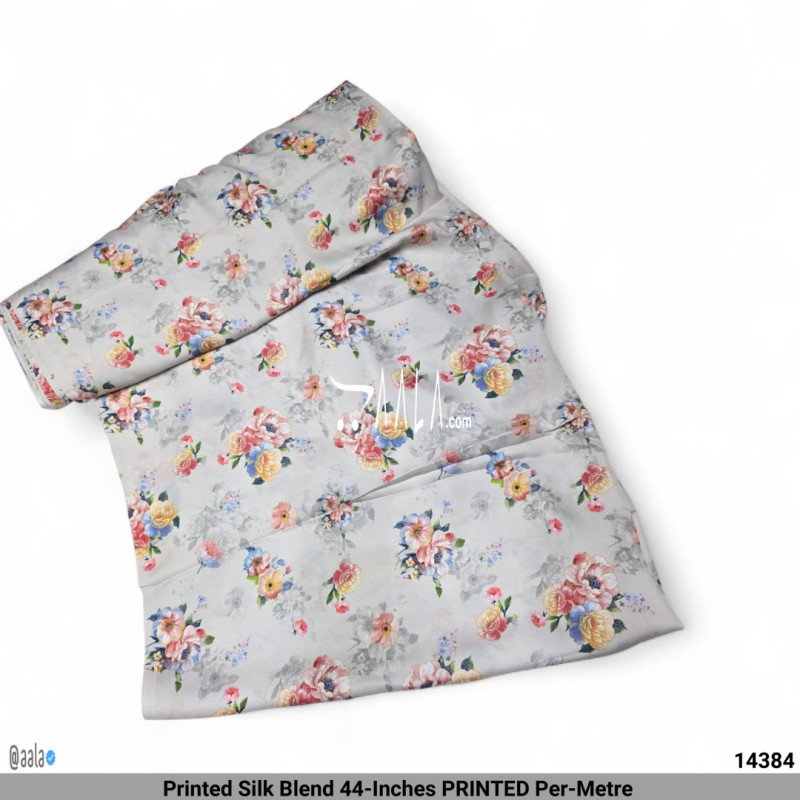 Printed Silk Blend 44-Inches PRINTED Per-Metre 