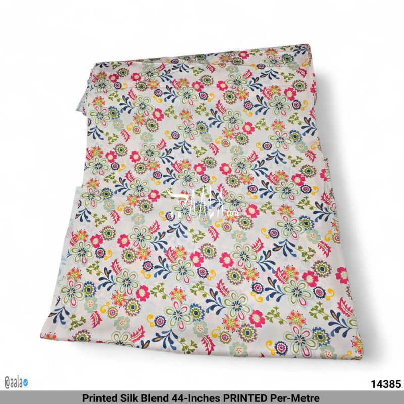 Printed Silk Blend 44-Inches PRINTED Per-Metre 
