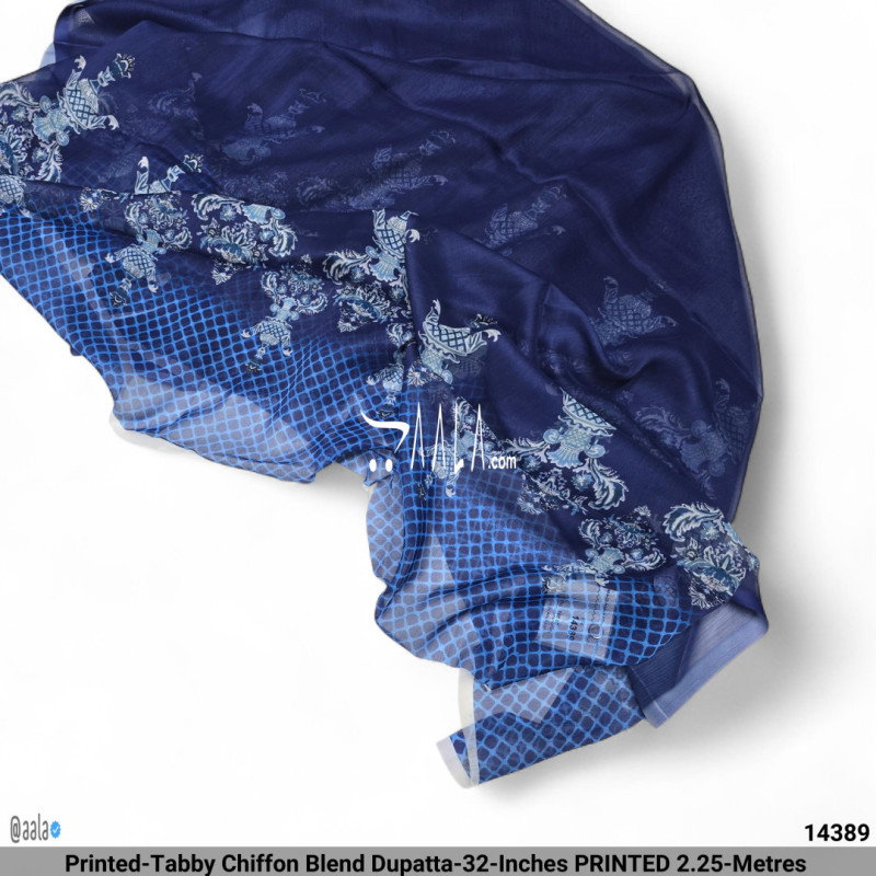 Printed-Tabby Chiffon Blend Dupatta-32-Inches PRINTED 2.25-Metres 