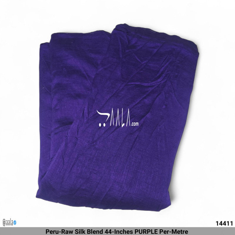 Peru-Raw Silk Blend 44-Inches PURPLE Per-Metre 