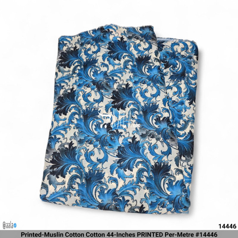 Printed-Muslin Cotton Cotton 44-Inches PRINTED Per-Metre
