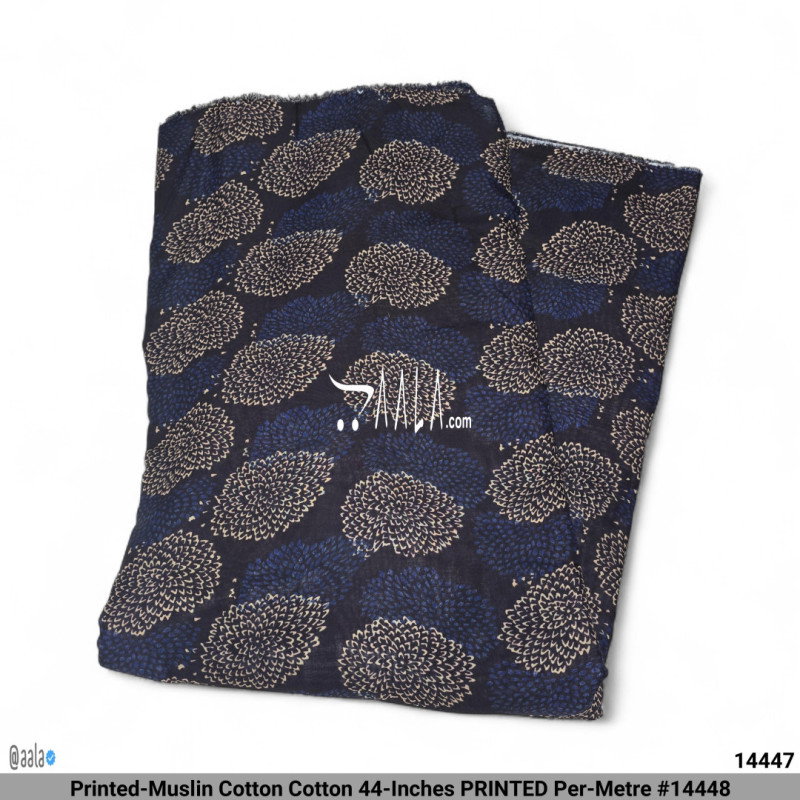 Printed-Muslin Cotton Cotton 44-Inches PRINTED Per-Metre