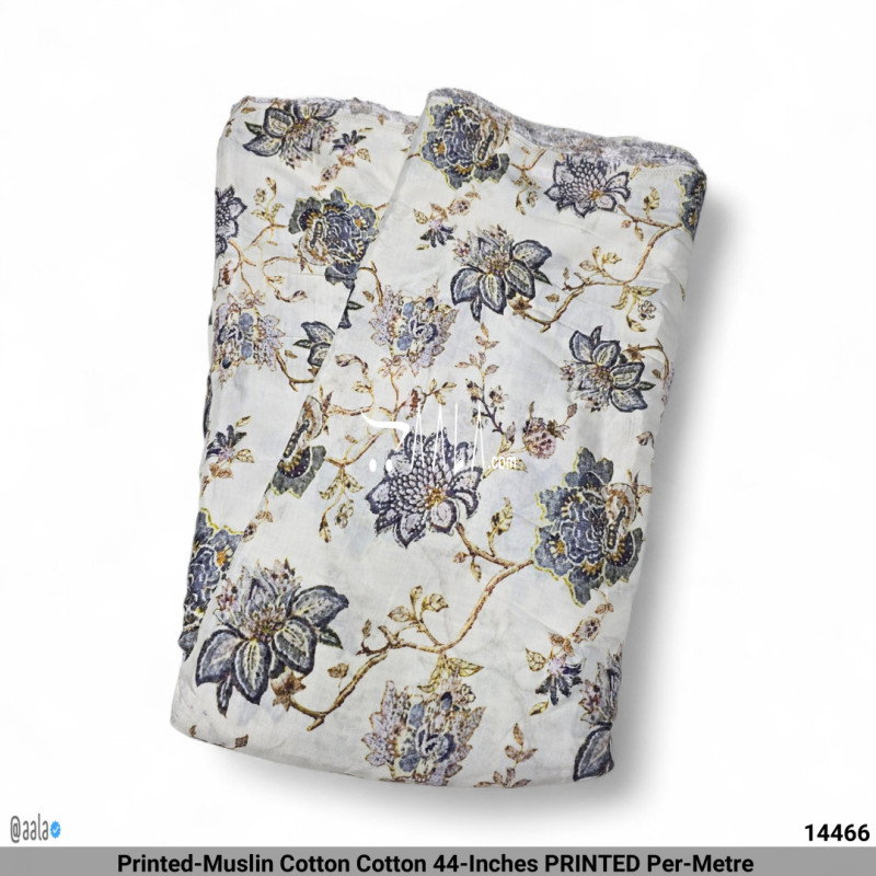 Printed-Muslin Cotton Cotton 44-Inches PRINTED Per-Metre