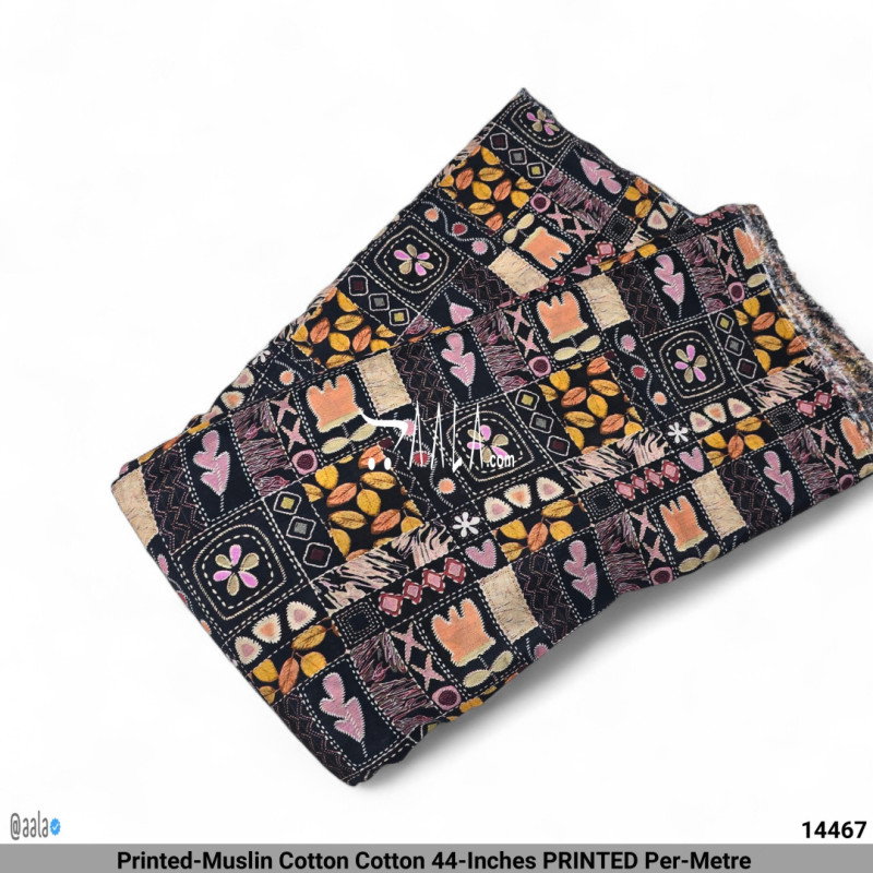 Printed-Muslin Cotton Cotton 44-Inches PRINTED Per-Metre 