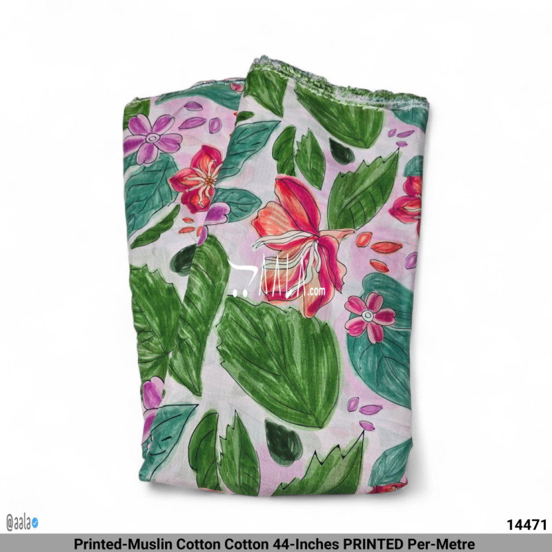Printed-Muslin Cotton Cotton 44-Inches PRINTED Per-Metre