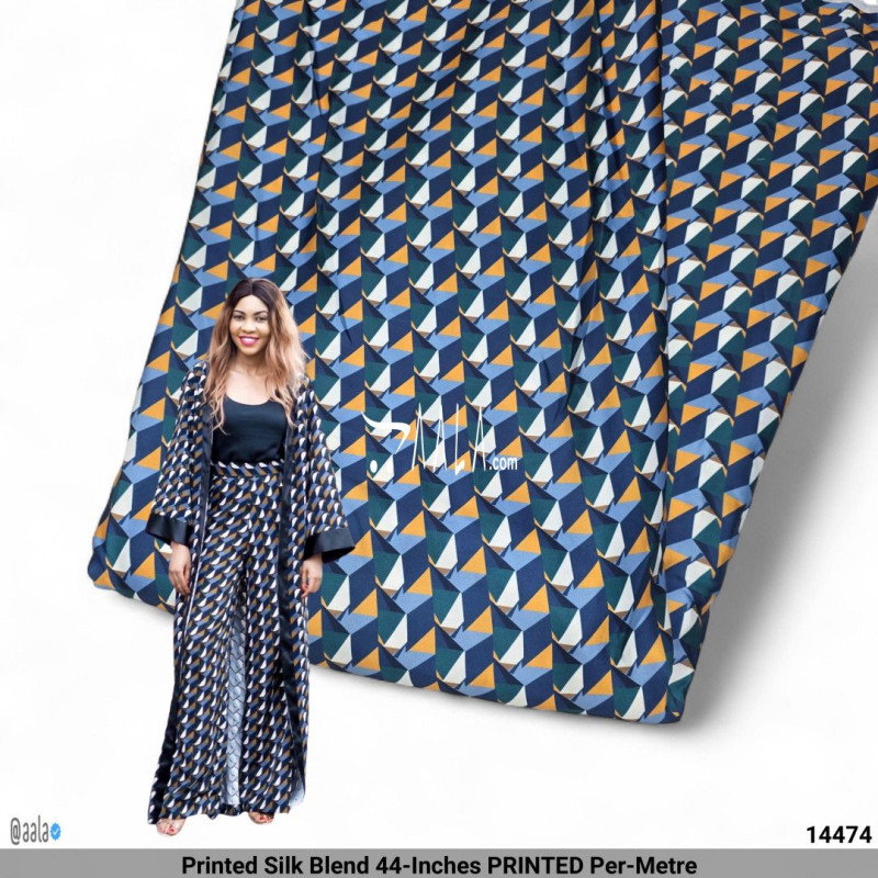 Printed Silk Blend 44-Inches PRINTED Per-Metre