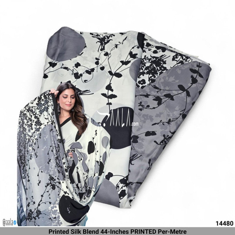 Printed Silk Blend 44-Inches PRINTED Per-Metre