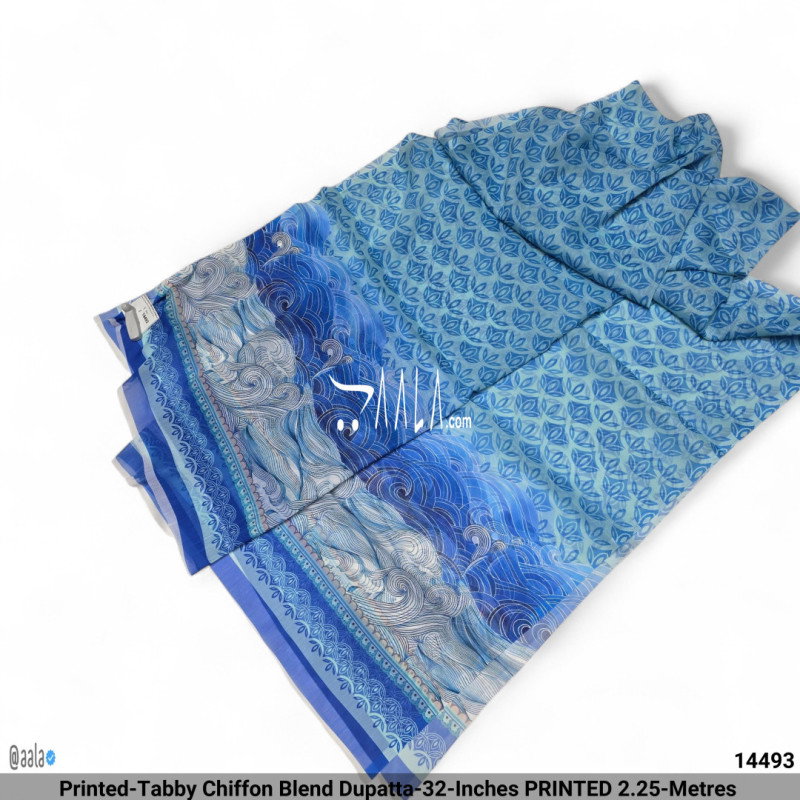 Printed-Tabby Chiffon Blend Dupatta-32-Inches PRINTED 2.25-Metres