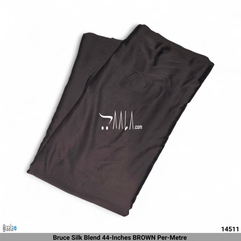 Bruce Silk Blend 44-Inches BROWN Per-Metre