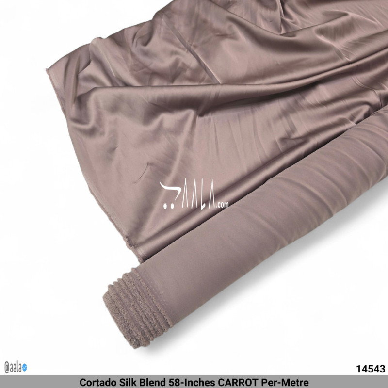 Cortado Silk Blend 58-Inches CARROT Per-Metre