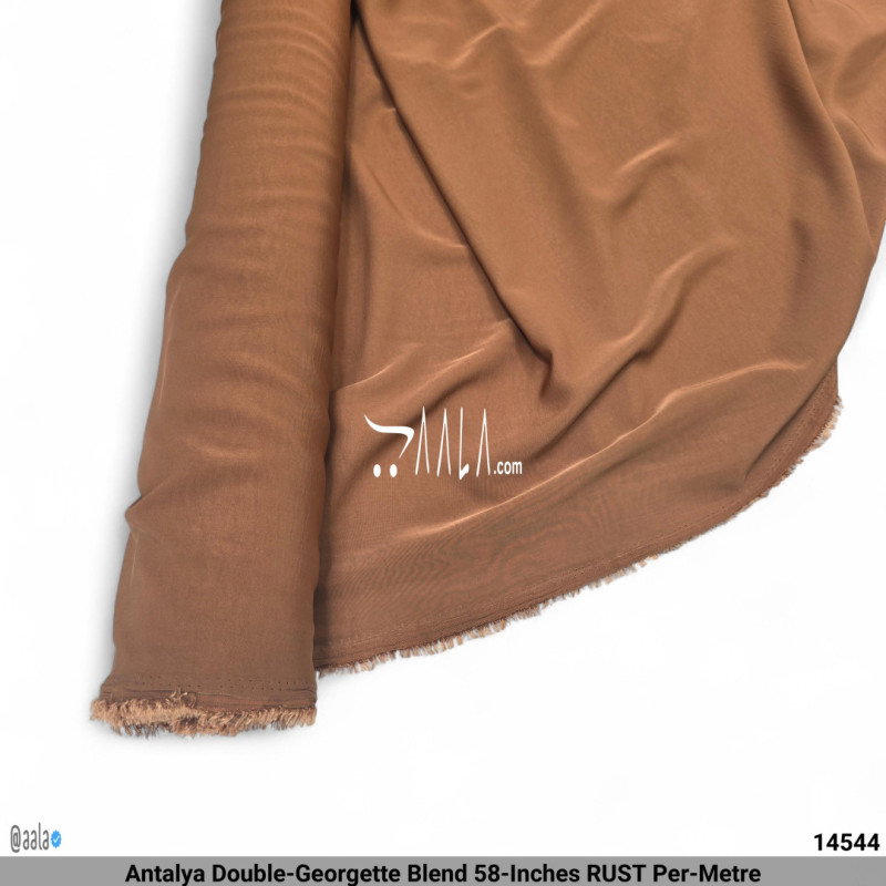 Antalya Double-Georgette Blend 58-Inches RUST Per-Metre