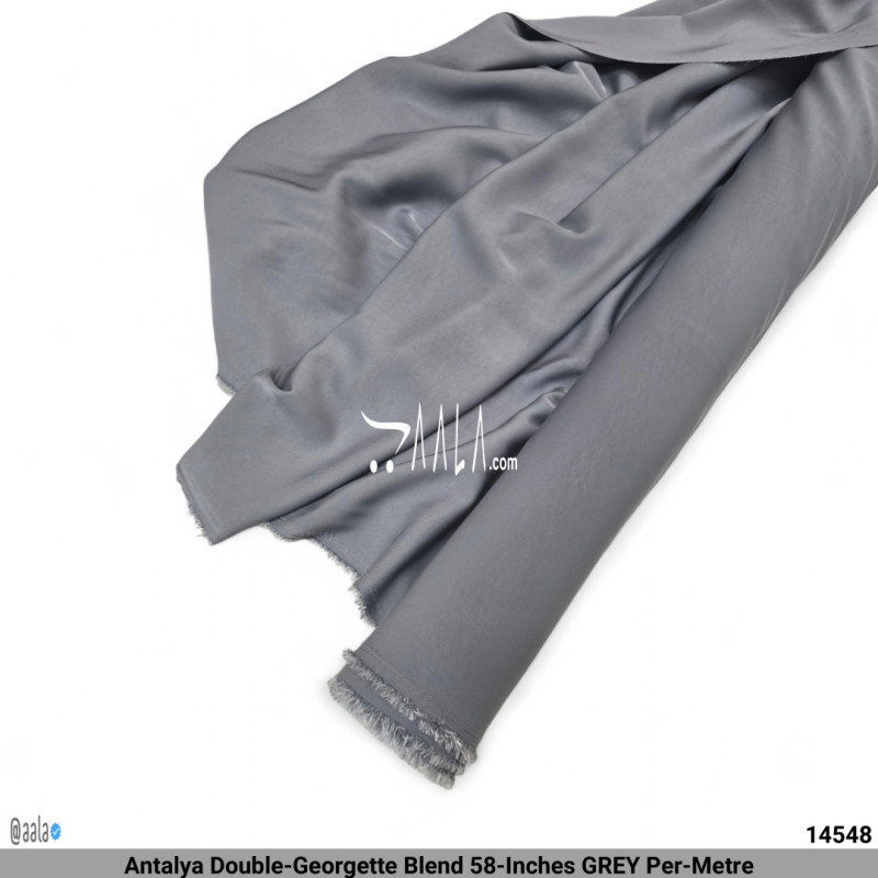 Antalya Double-Georgette Blend 58-Inches GREY Per-Metre
