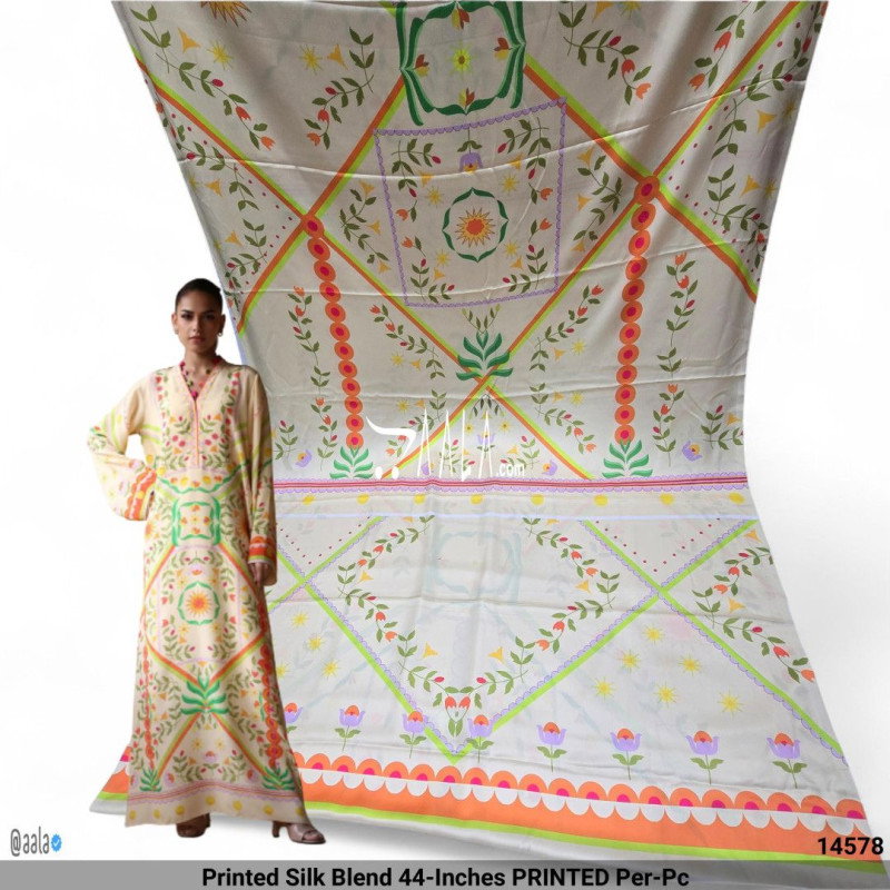 Printed Silk Blend 44-Inches PRINTED Per-Pc