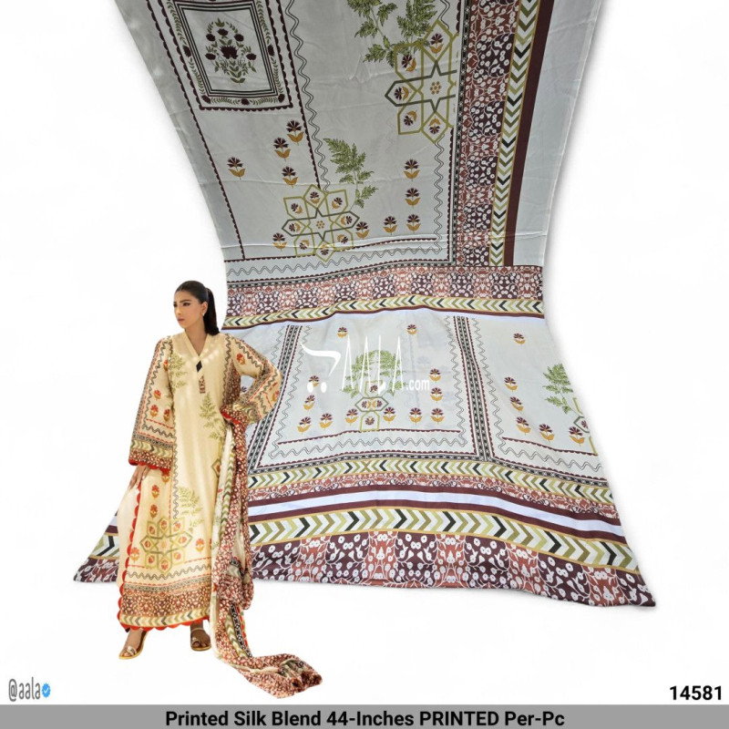 Printed Silk Blend 44-Inches PRINTED Per-Pc