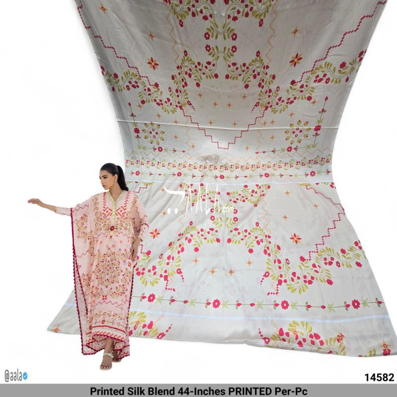Printed Silk Blend 44-Inches PRINTED Per-Pc