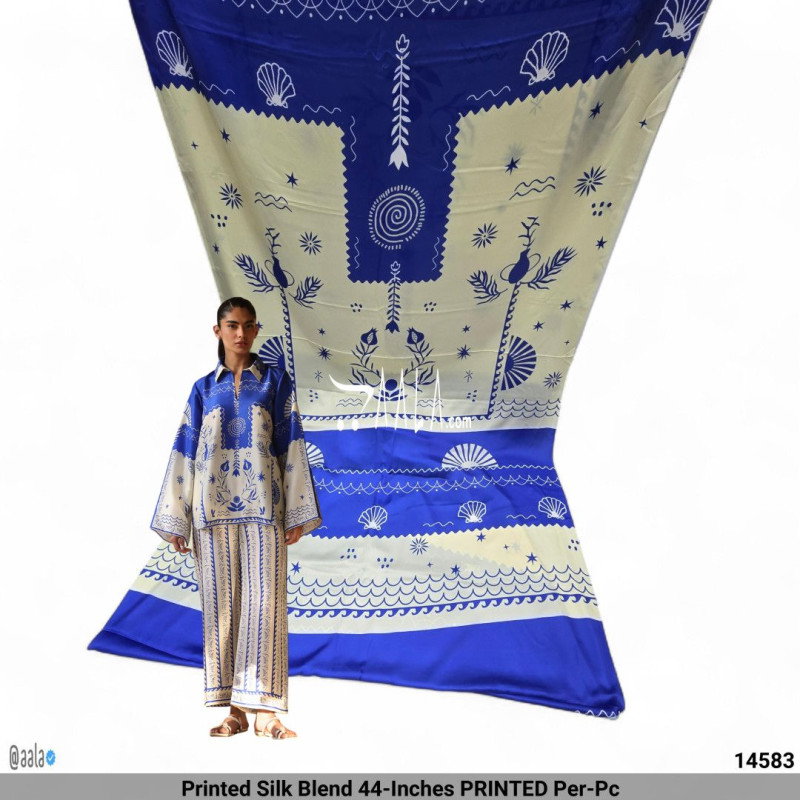 Printed Silk Blend 44-Inches PRINTED Per-Pc