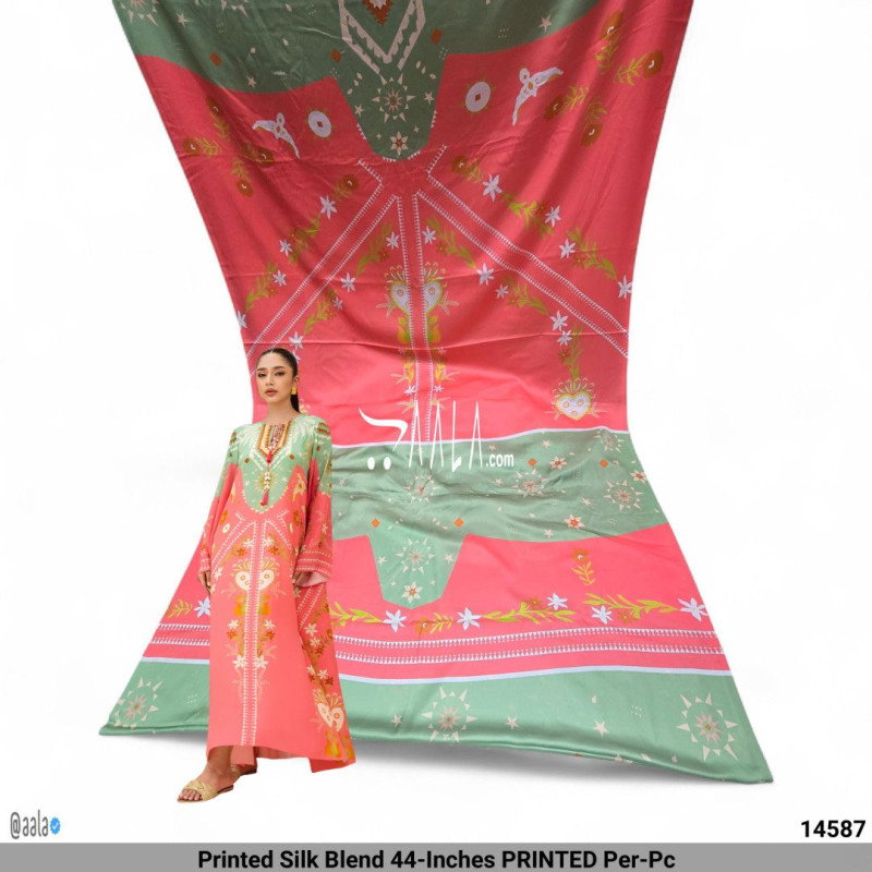Printed Silk Blend 44-Inches PRINTED Per-Pc