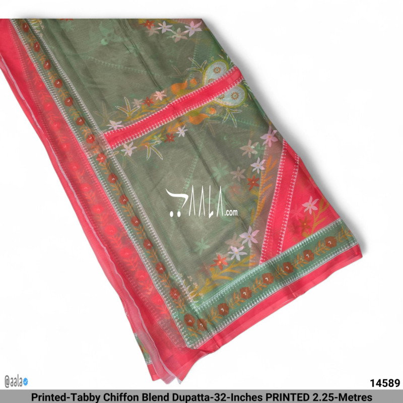 Printed-Tabby Chiffon Blend Dupatta-32-Inches PRINTED 2.25-Metres
