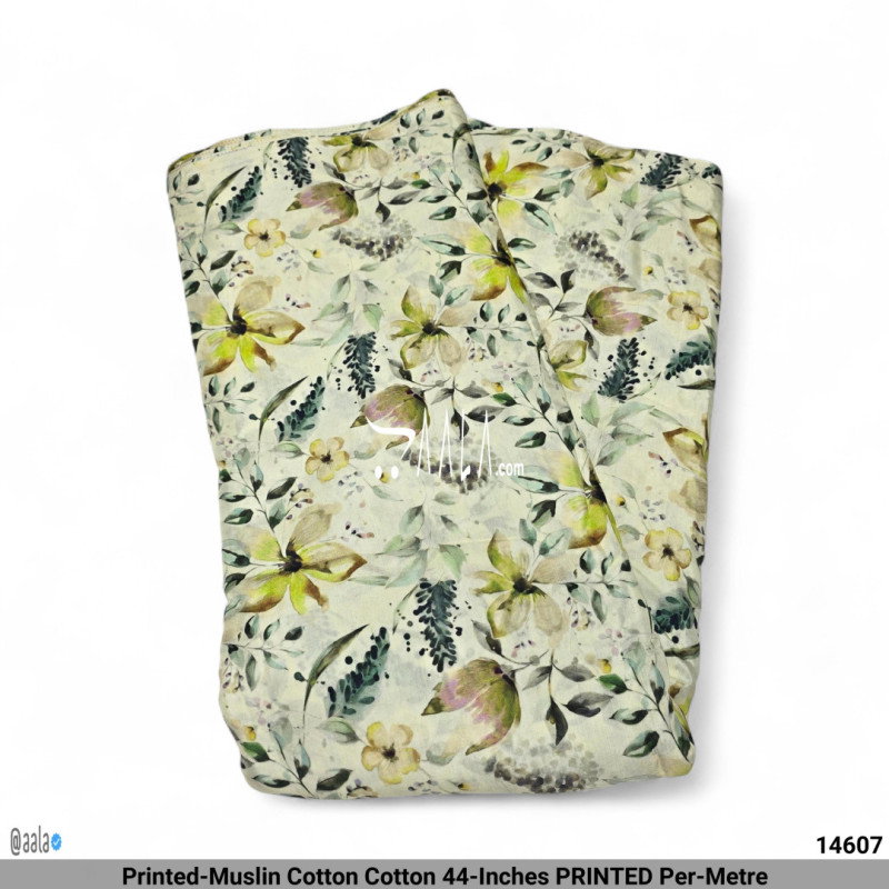 Printed-Muslin Cotton Cotton 44-Inches PRINTED Per-Metre
