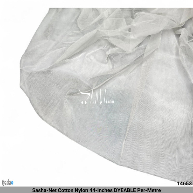 Sasha-Net Cotton Nylon 44-Inches DYEABLE Per-Metre