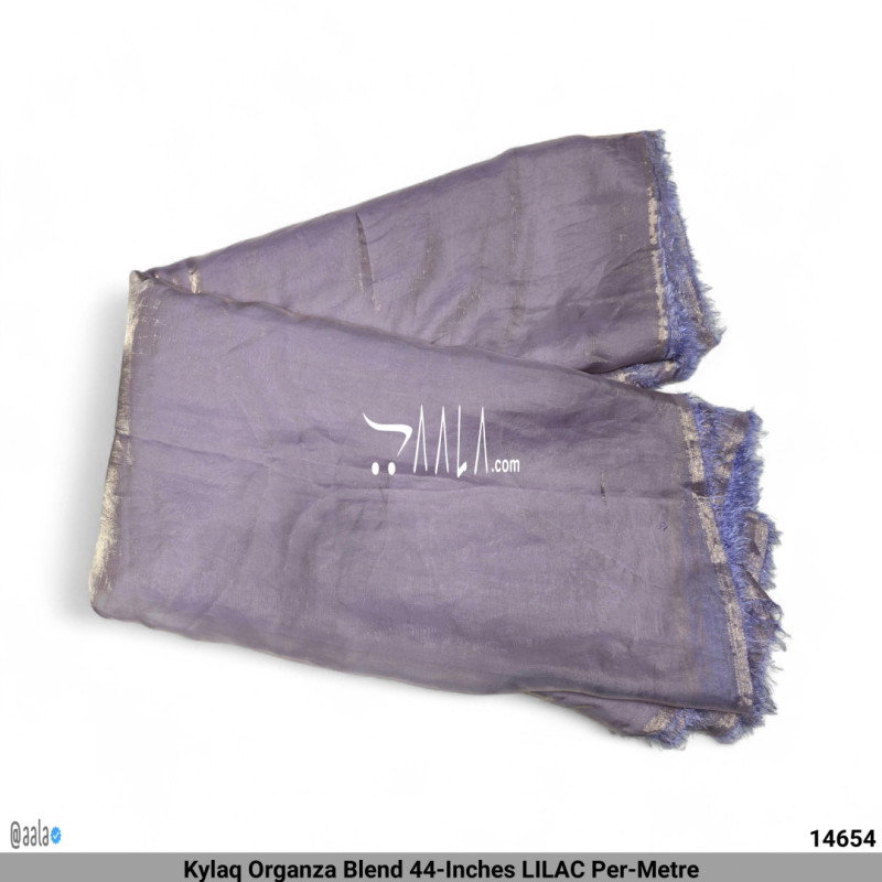 Kylaq Organza Blend 44-Inches LILAC Per-Metre