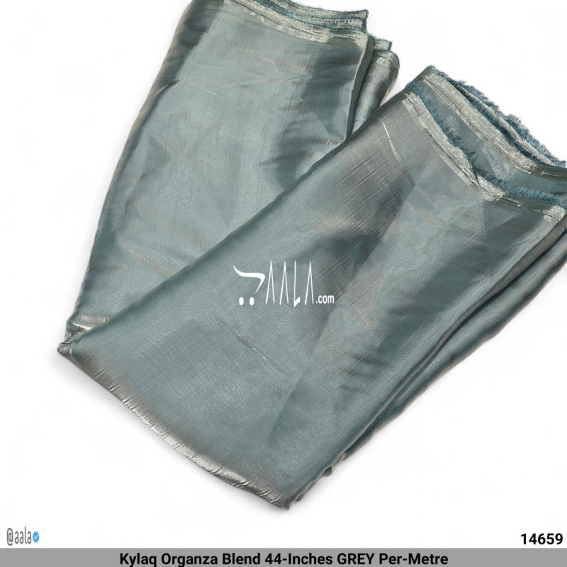 Kylaq Organza Blend 44-Inches GREY Per-Metre