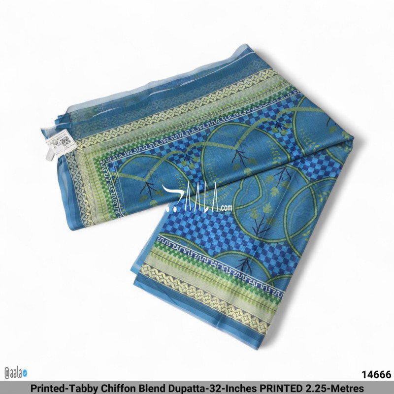 Printed-Tabby Chiffon Blend Dupatta-32-Inches PRINTED 2.25-Metres