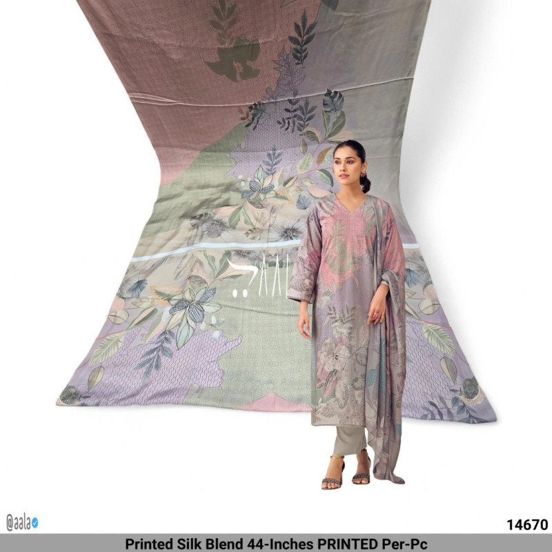 Printed Silk Blend 44-Inches PRINTED Per-Pc