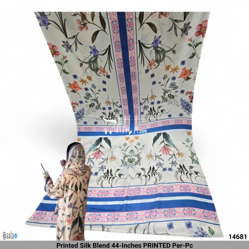 Printed Silk Blend 44-Inches PRINTED Per-Pc
