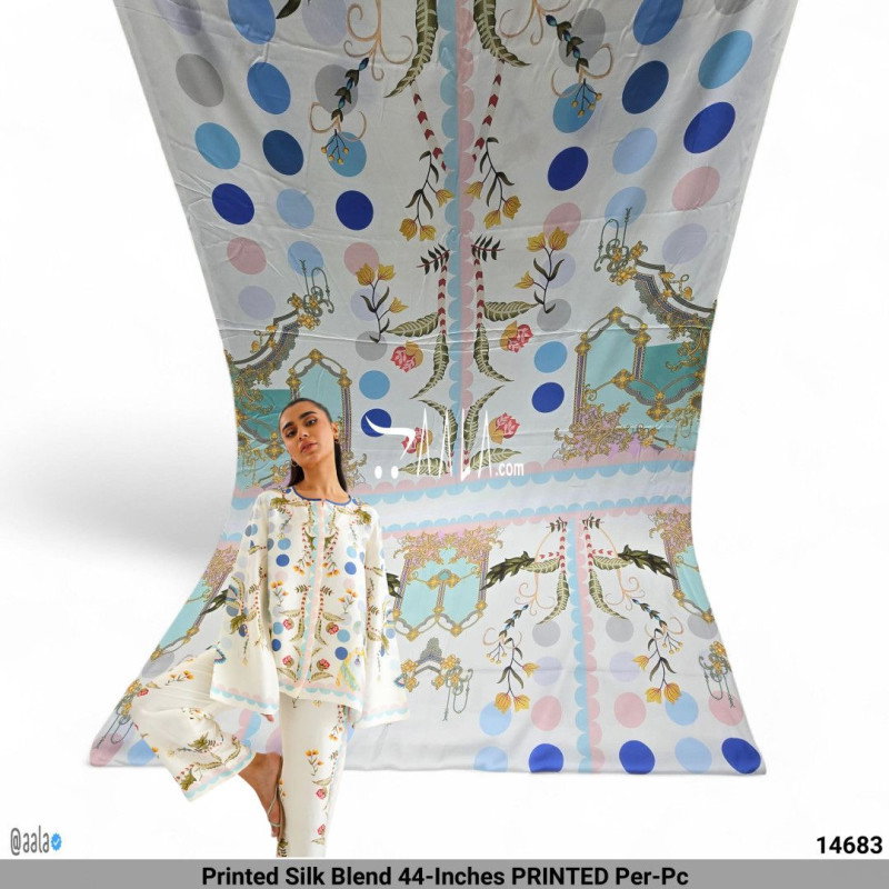Printed Silk Blend 44-Inches PRINTED Per-Pc