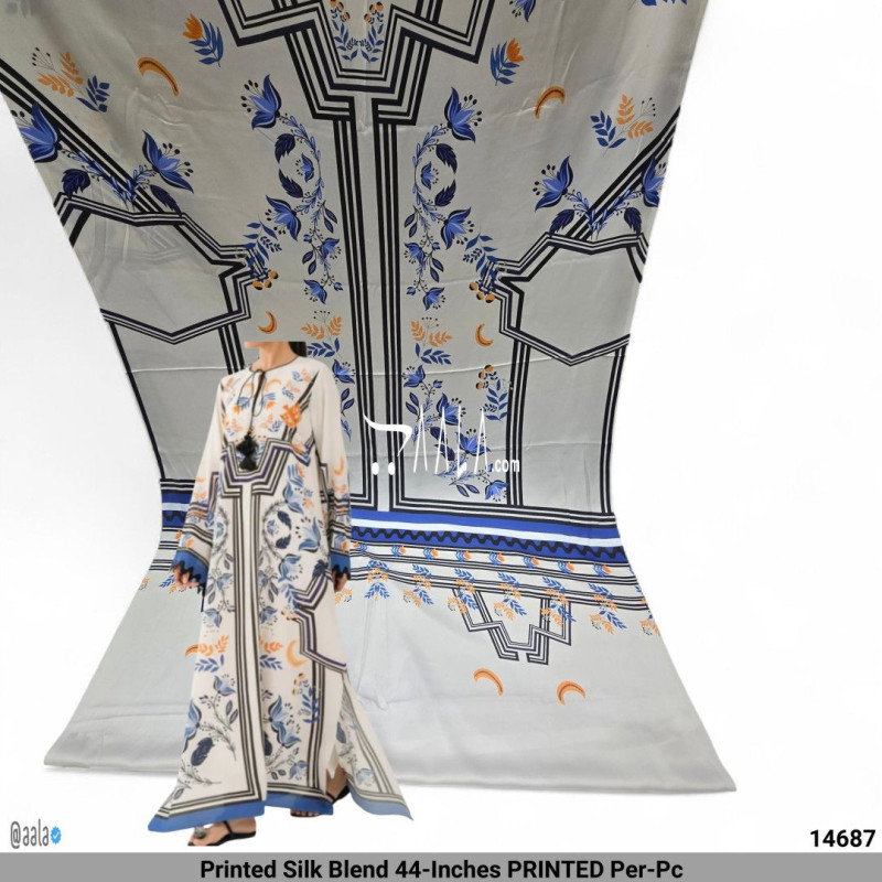 Printed Silk Blend 44-Inches PRINTED Per-Pc