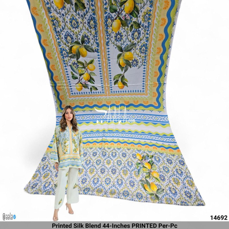 Printed Silk Blend 44-Inches PRINTED Per-Pc