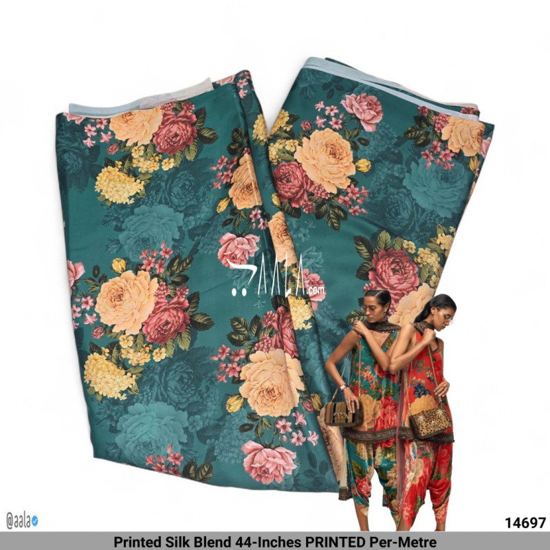 Printed Silk Blend 44-Inches PRINTED Per-Metre