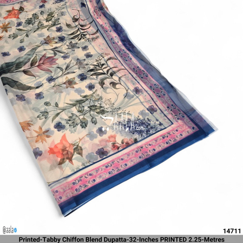 Printed-Tabby Chiffon Blend Dupatta-32-Inches PRINTED 2.25-Metres