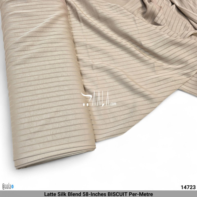 Latte Silk Blend 58-Inches BISCUIT Per-Metre