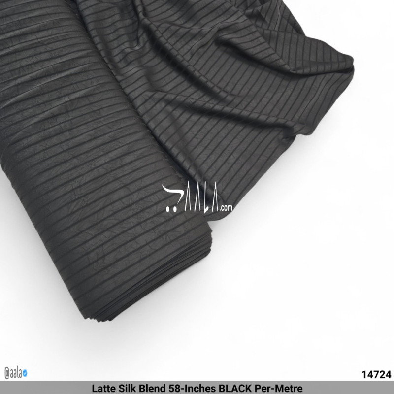 Latte Silk Blend 58-Inches BLACK Per-Metre