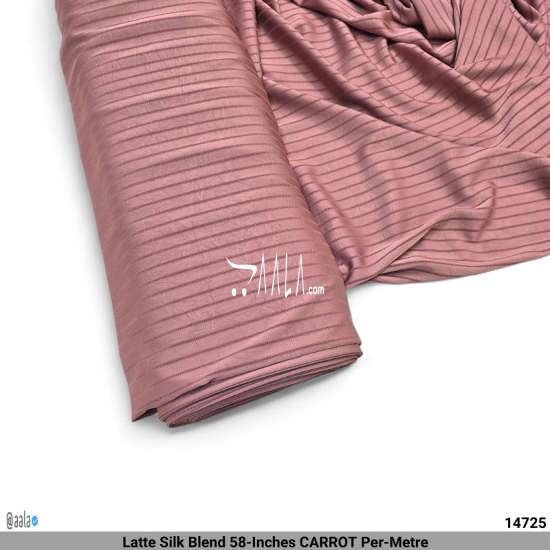 Latte Silk Blend 58-Inches CARROT Per-Metre