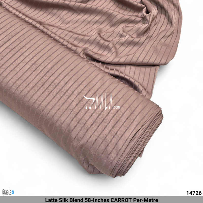 Latte Silk Blend 58-Inches CARROT Per-Metre